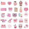 10/30/50pcs Pink Bookish Love Art Graffiti Sticker Romantic Reading Decals DIY Laptop Diary Stationery Aesthetic Cartoon Sticker