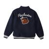 Champion Long Sleeve Graphic Logo Embroidered Award Men's Jacket, Navy, C3-C611