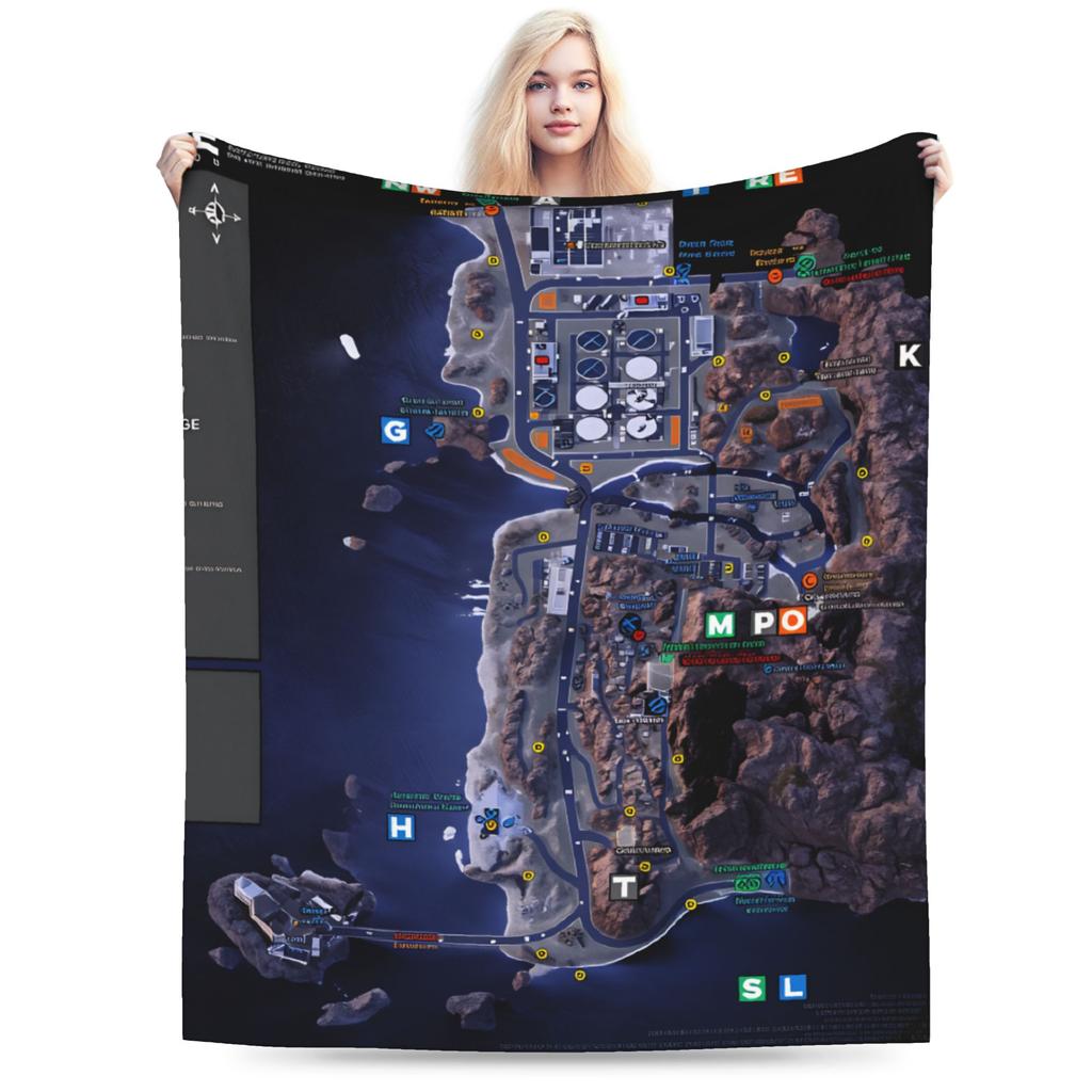 Escape from Tarkov Scav PMC Karte Super Warme Decken Kinder Erwachsene Plüsch Überwurfdecke Schlafzimmer Flanell Tagesdecke Sofa Bettbezug