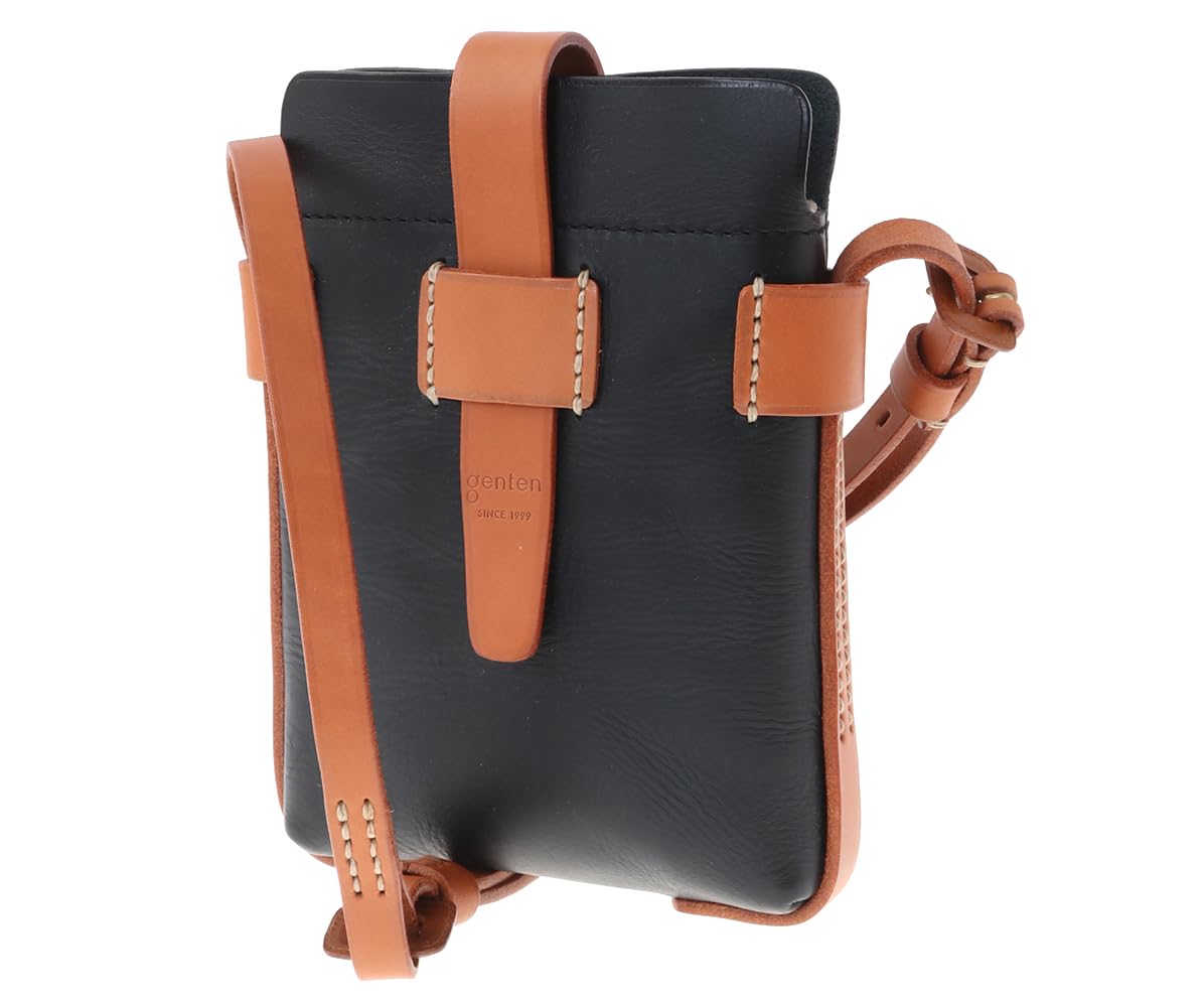

Genten Shoulder Bag Saddle Belt Nuova Vertical Compact Shoulder Bag Black Women s 43391-10 чорний