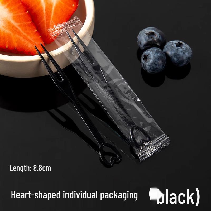 Individually Wrapped High-End Clear Plastic Fruit Dessert Forks