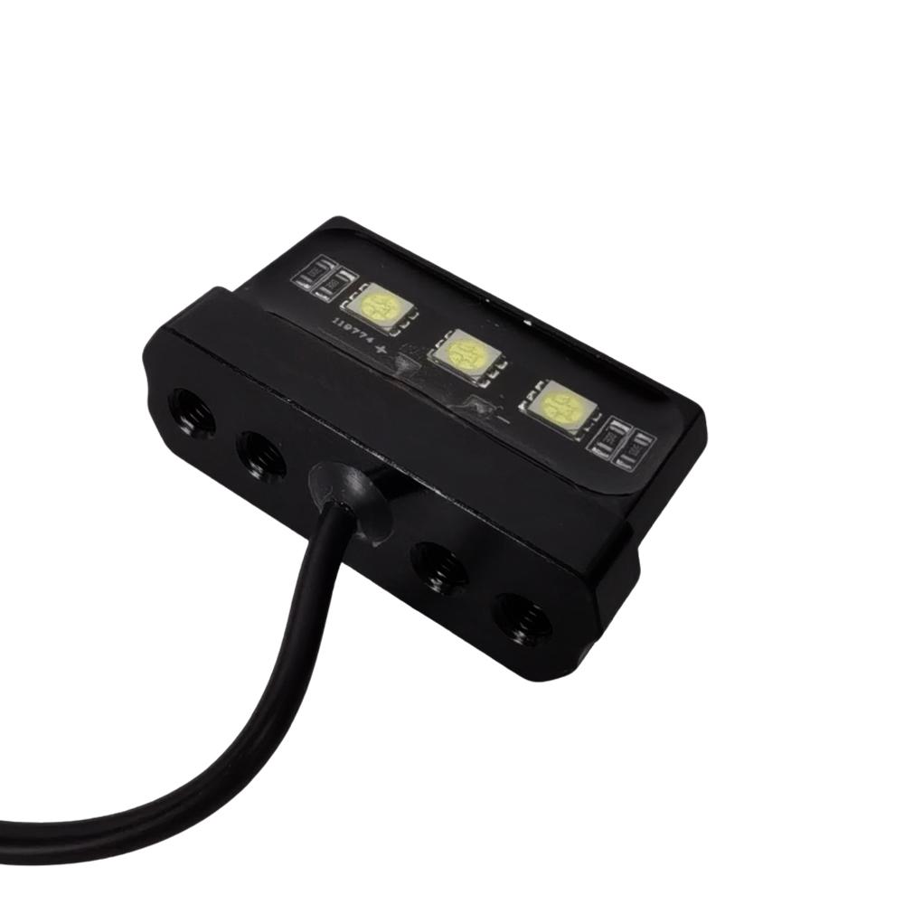 1pcs Motorcycle License Plate Light LED Mini 12V CNC Aluminum Alloy Rear Tail Motorbike Light for License Plate