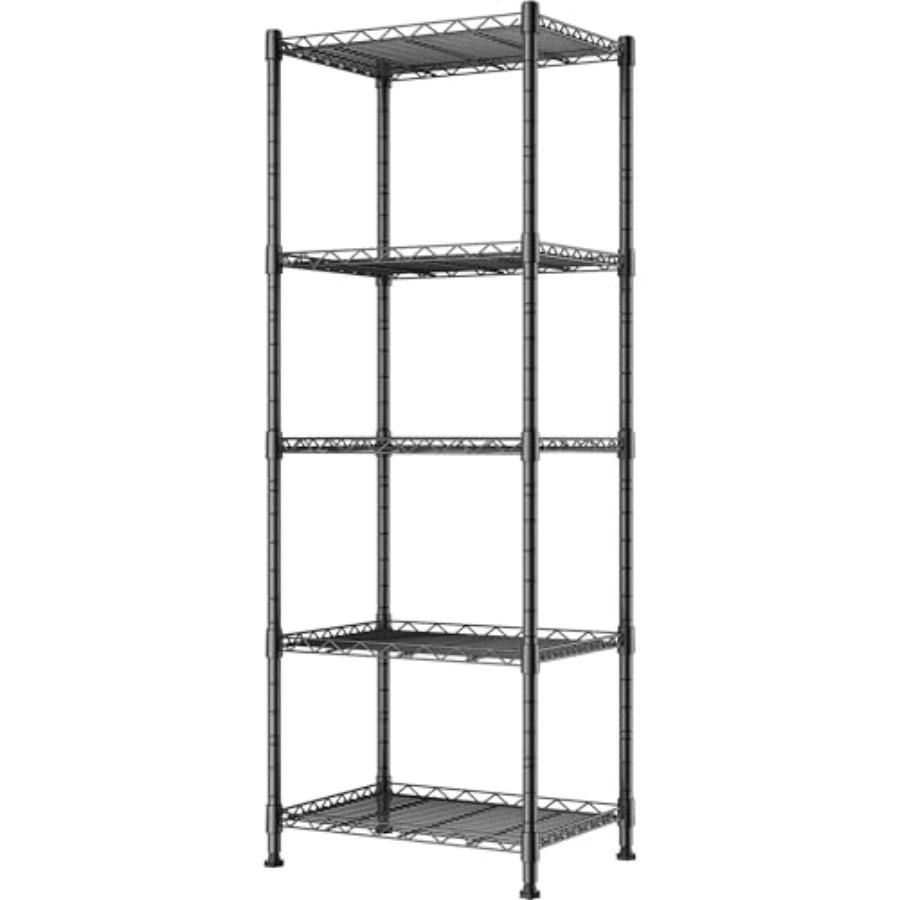 

5-Wire Shelving Metal Storage Rack Adjustable ShelvesStanding Storage Shelf Units for Laundry Bathroom Kitchen Pantry Closet Bl United States