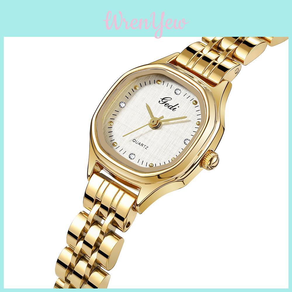 Womens Fashion Small Steel Watch With Quartz Movement Waterproof For Daily Wear