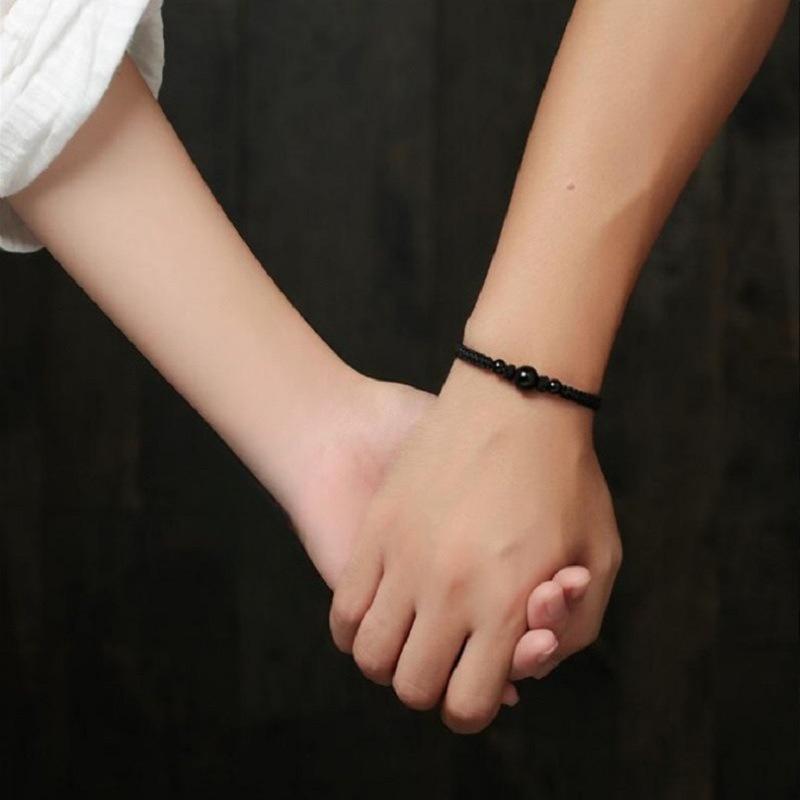 Rope Chain Bracelet Handmade Rope String Bracelets Red Black Woven Rope Good Luck Bracelet Diy Red Agate Hand Rope