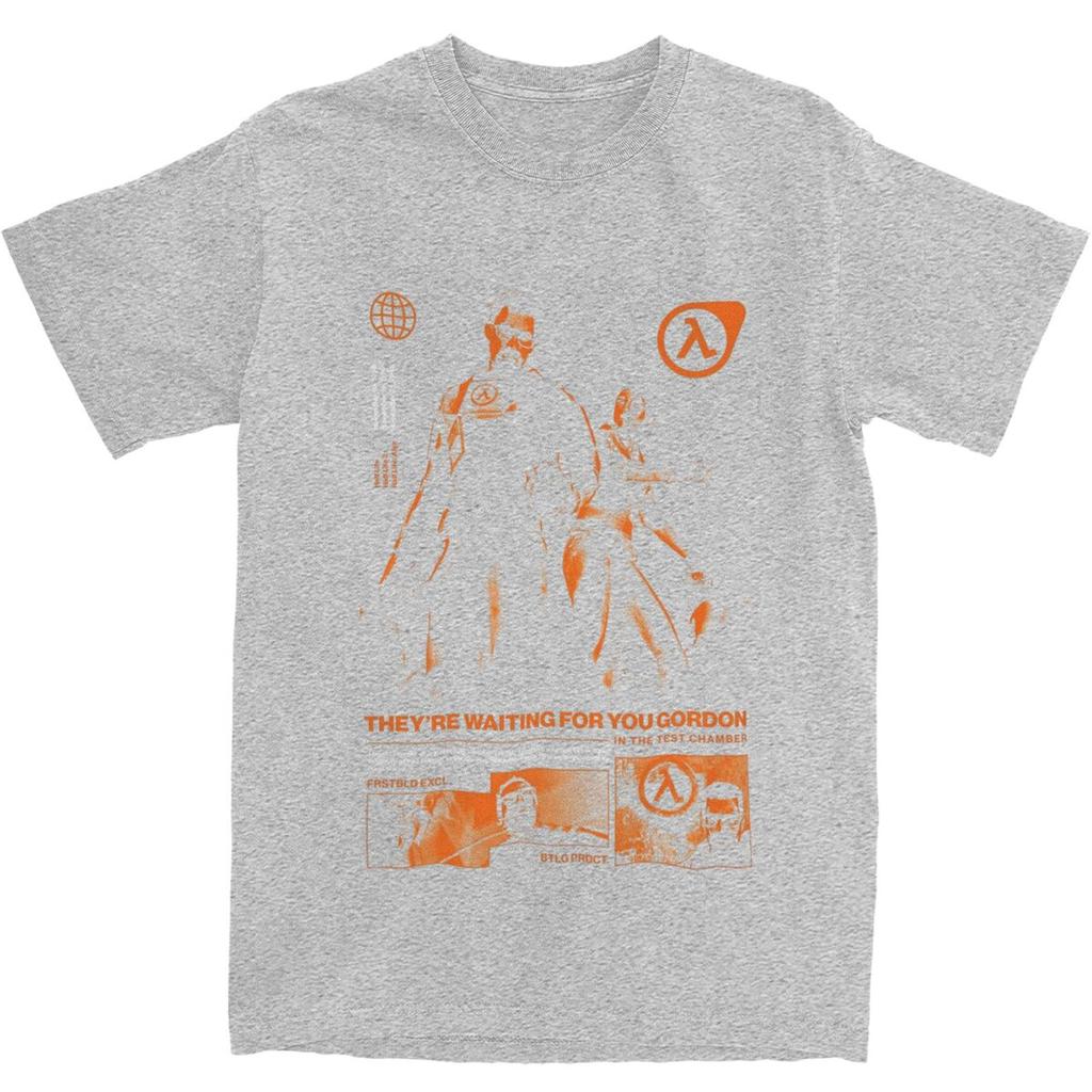 Übergroßes T-Shirt Videospiele HALFS LIFES V4 Baumwoll-T-Shirts Trendiges T-Shirt für Männer Sommer Y2K Retro Lockere Kurzarm-Tops