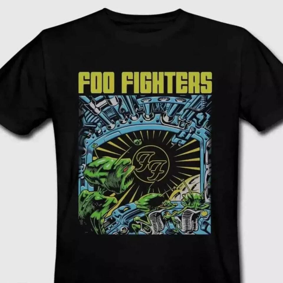 Foo Fighters Band Schwarzes T-Shirt Kurzarm S5XL Unisex T-Shirt