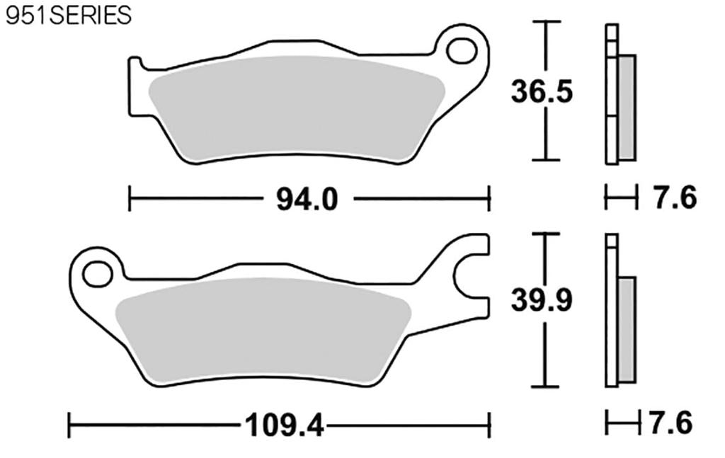 Kitaco SBS Brake Pad 951HF GSX-S125 ('18~), GSX-R125 ('18~), GIXXER '17-777-0951000