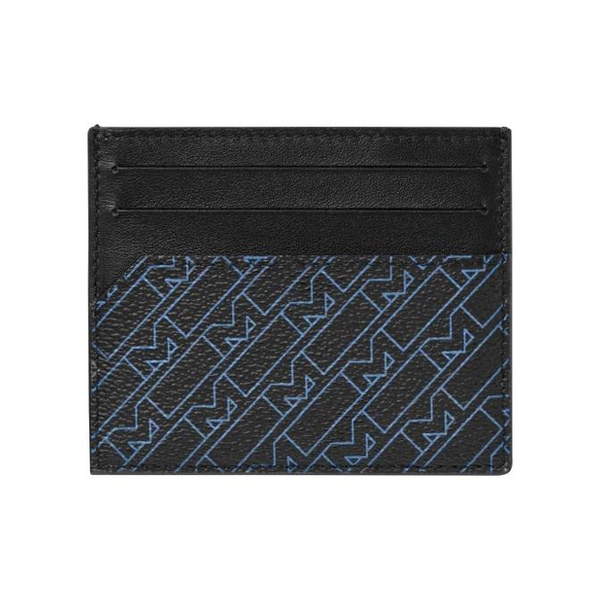 Montblanc M Gram 4810 M Print PVC Card Holder Men Accessories Blue Black 127443