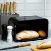 Kinghoff Kh-1071 Stahl-Brotkasten mit Schneidebrett