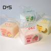 400ML Unique Design Milk Cup Square Shape Fruit Print Milk Box Water Cup for Breakfast