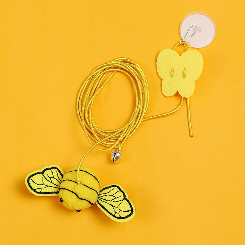 Cat Teaser Wand with Hanging Plush Rope for Kittens