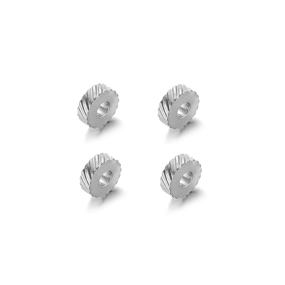 

20Pcs 6mm Stainless Steel Gold Plated Texture Flat Spacer Beads for DIY Jewelry Making Necklace Findings Bracelet Supplies