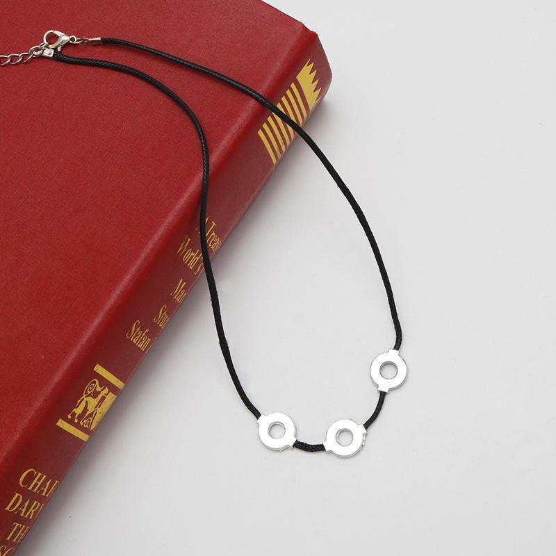 Itachi Uchiha Three-Tomoe Pendant Necklace - Versatile Jewelry & Clothing Accessory