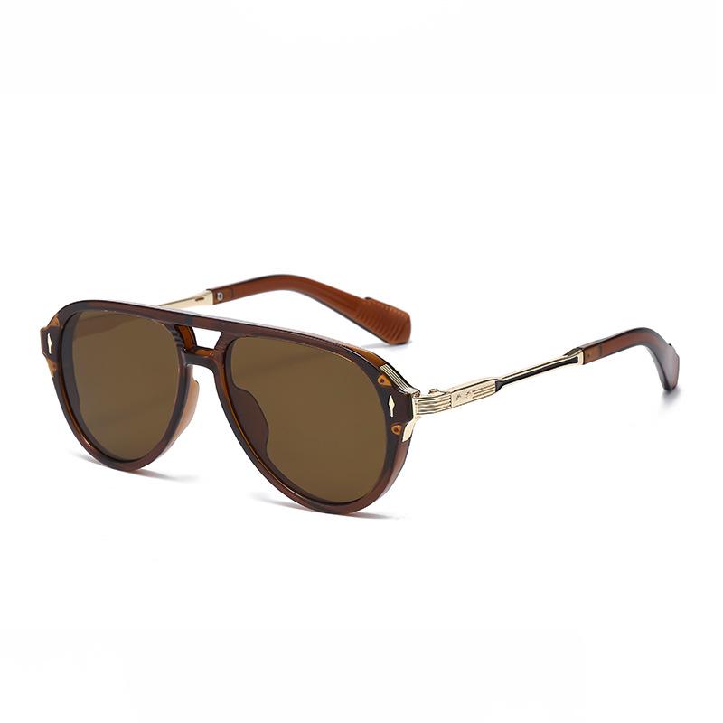 Fashionable Metal Sunglasses Party Gatherings Stage Performances Street Photography Fashion Wear Take UV Resistant Glasses