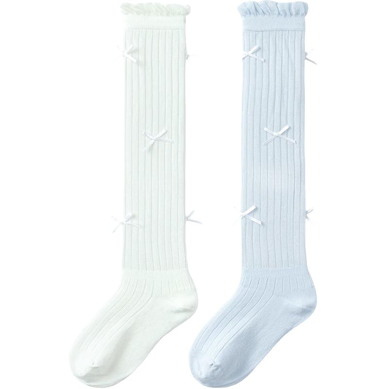 Balabala Girls  Summer Mesh Anti-Mosquito Mid-Calf Socks (2-Pack) 120
