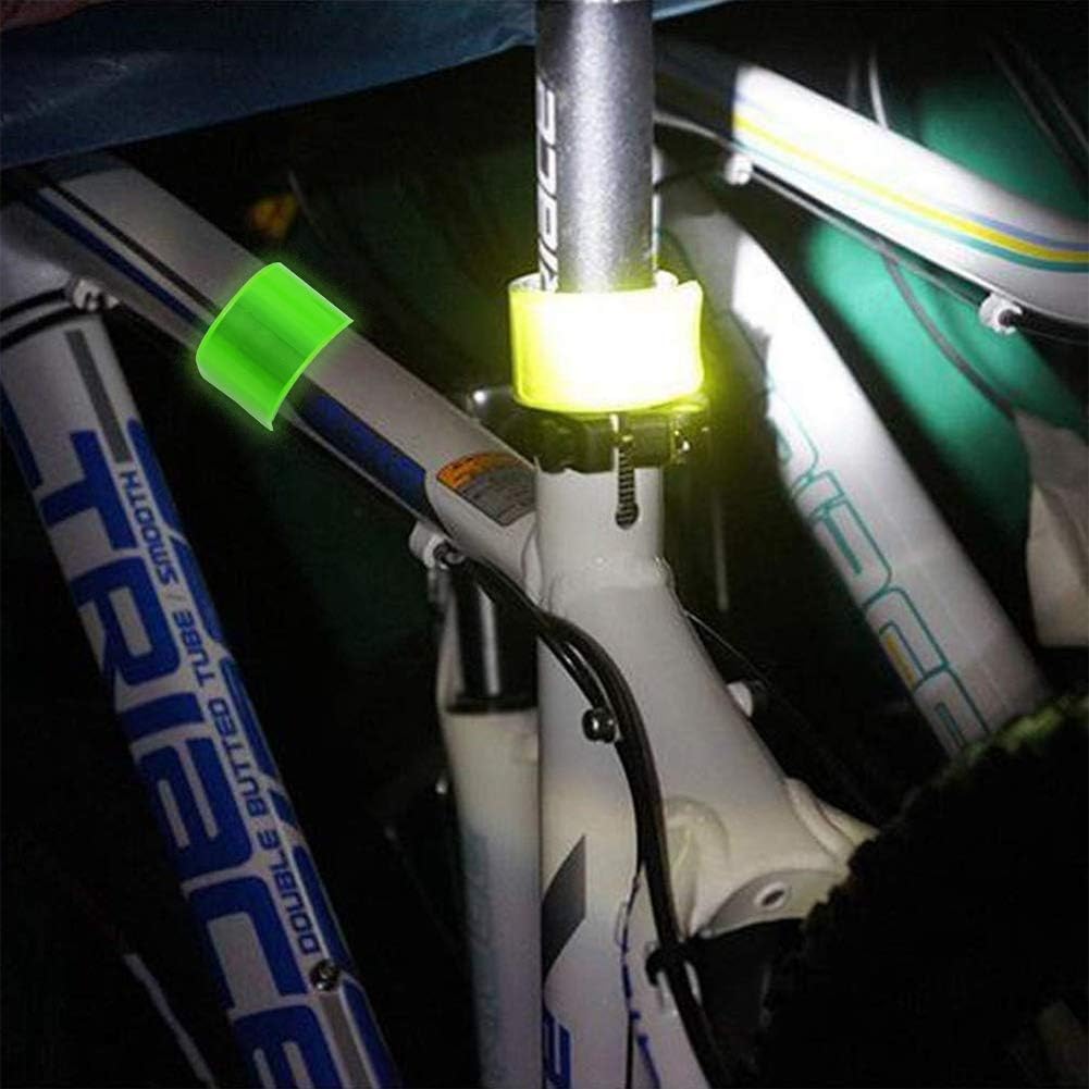 20 Pcs Reflector Snap Bands Fluorescent Slap Armbands High Visibility Slap Reflector Strips Safety Bands For Children Adults Boys And Girls When