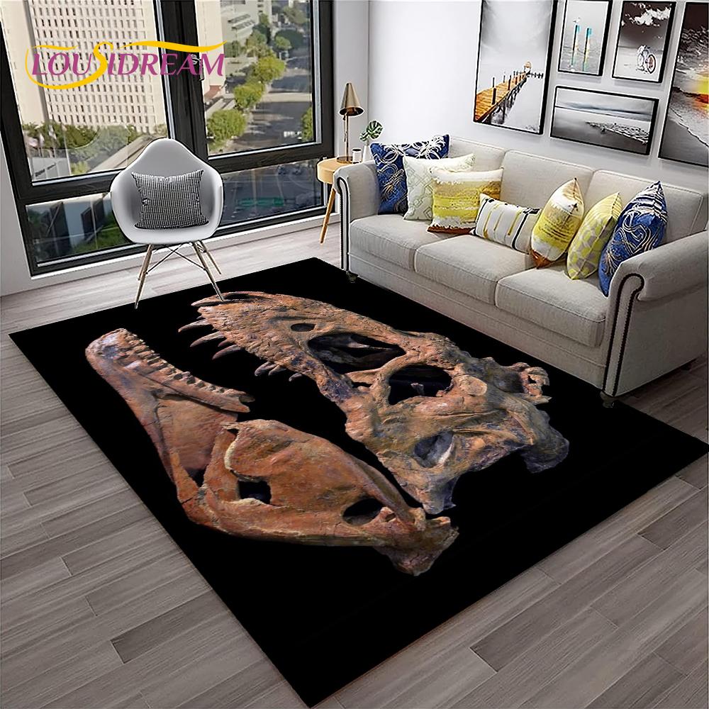 Animal Fossil Dinosaur 3D Series Carpet HD Rug for Home Living Room Bedroom Sofa Doormat Decor,kids Area Rug Non-slip Floor Mat