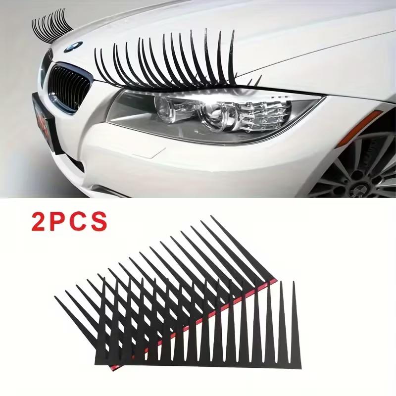 

2pcs Cute Car Eyelash Stickers, False Eyelashes, Used for Headlights, Holiday Car Decoration, All Cars Can чёрный