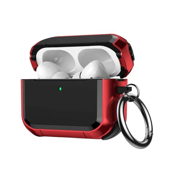 Earphone Case for AirPods Pro 3 Charging Case Portable Shockproof Wireless Earbud Protective Cover Full Coverage Shell Skin with Metal Ring