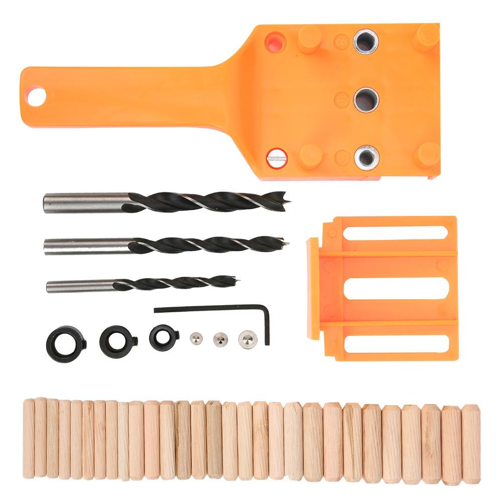 41Pcs/Set Handheld Doweling Jig Handheld Drill Guide  Woodworking and Carpentry Drilling and Marking