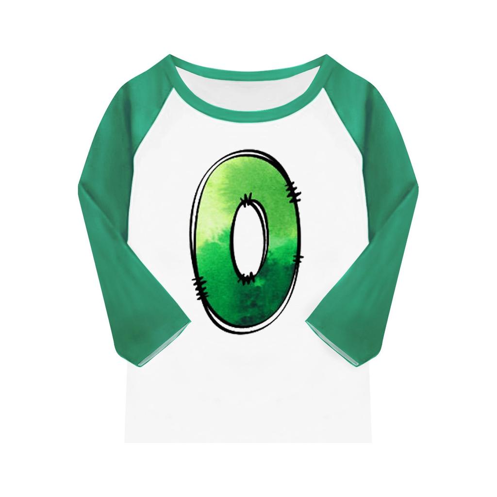 Oberteile für junge Mädchen von 4–16 Jahren, Rundhalsausschnitt, 3/4-Ärmel, T-Shirts, trendige Oberteile, Outfit-T-Shirts