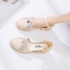 Sandales d'été pour femmes à talons carrés décontractées à talons moyens à bride cheville mode bout rond élégance sandales pour dames style britannique
