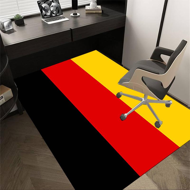 1PC black red yellow flag Extra Large Non Slip Floor carpet, Office, family, Studio   Large Area Rug Indoor Rugs, Bold Statement Piece