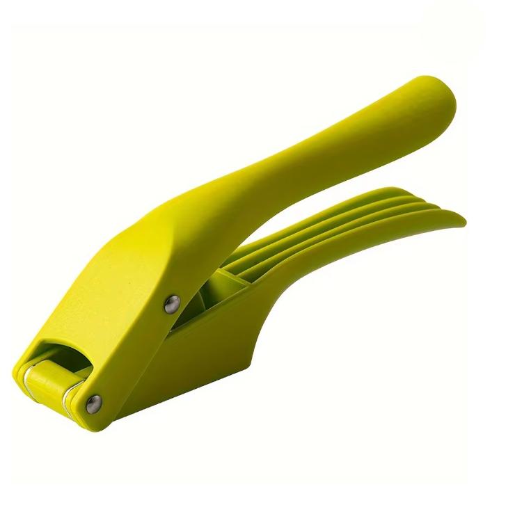 Multifunctional 2-in-1 Garlic Press Manual Food Processor Easy Grip Durable Plastic Squeezer for Mincing & Slicing