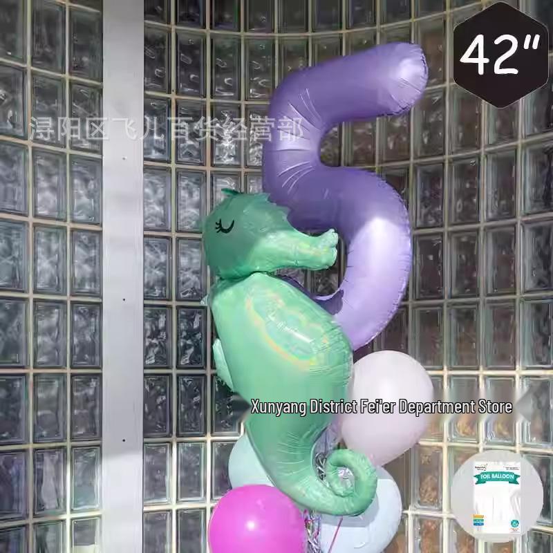42-inch Matte White Nylon Number Balloon for Birthday or Wedding Decoration
