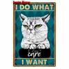 Vintage Metal Tin Sign for Home Decoration Once A Time There Was a Girl Cats Toilet Bathroom New Arrival WY