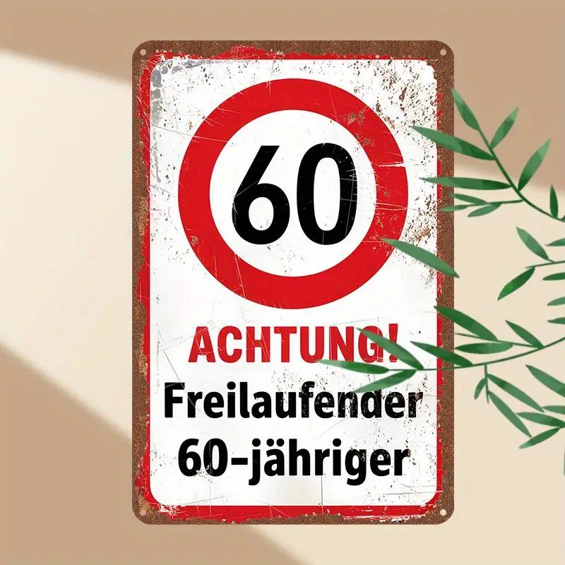 Pc Retro Vintage Rustic German Humor Endlich Design Iron Tin Sign PreDrilled Holes Indoor Garden Outdoor Toilet Decoration