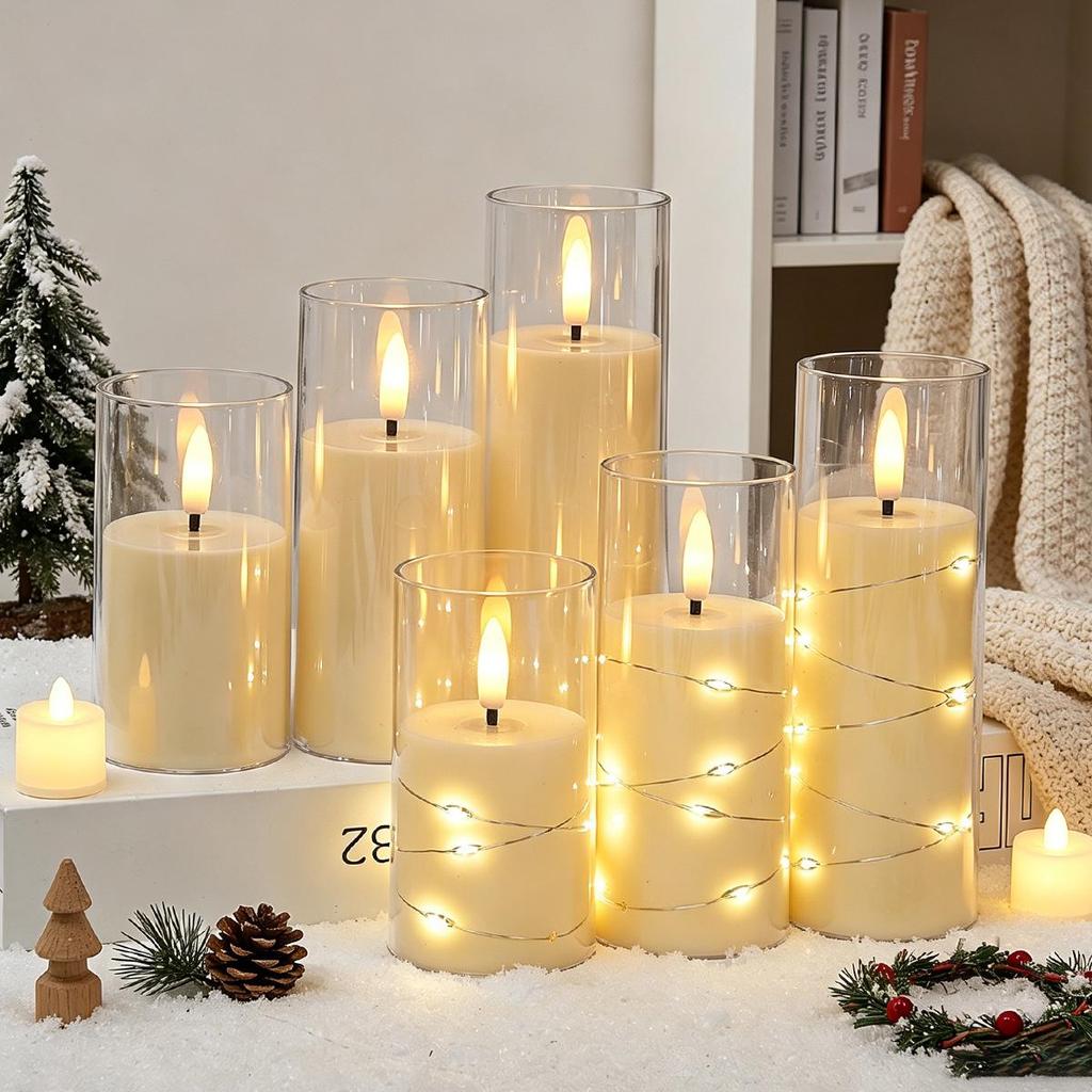 LED Candle Lamp String Lights for Christmas and Halloween - Decorative Luxury Lamp for Dining Table Atmosphere