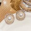 Fashion winding pearl light luxury niche design high sense simple versatile personality exquisite tide earrings