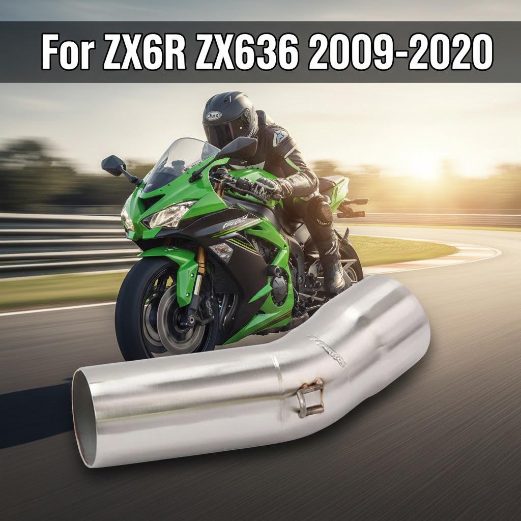 Kawasaki ZX6R ZX636 (2009-2020) Stainless Steel Mid-Pipe Exhaust Adapter