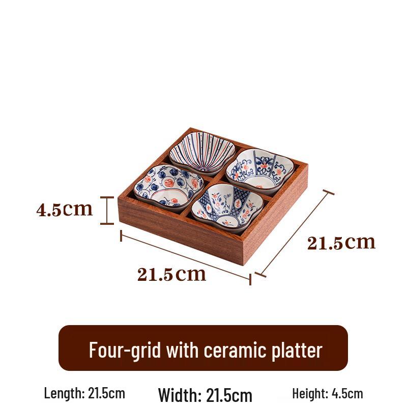 Multi-Compartment Ceramic Serving Tray