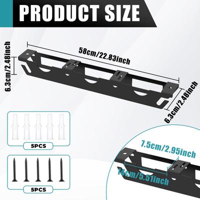 Držák na úhlovou brusku 3 přihrádky Kovový stojan na úhlovou brusku s věšákem na kabel Nástěnný držák pro řezačky, leštičky, pracovní prostor v garáži