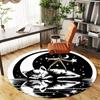 1pc cat moon Round Chair mat office Area Rug - Non-Slip, Floor Mat for Office, Bedroom, Ideal home decor gift p0105038