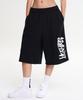 Leijibi Giant Fit Wide Bermuda Sweatpants Big Logo Gym Wear Workout Shorts W (2 Colors)