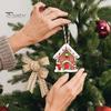 DIY Christmas Party Supplies 24/36Pcs Gingerbread House Ornaments, Wooden Xmas Tree Decor with Rope, Hanging Decorations Ornaments for Holiday