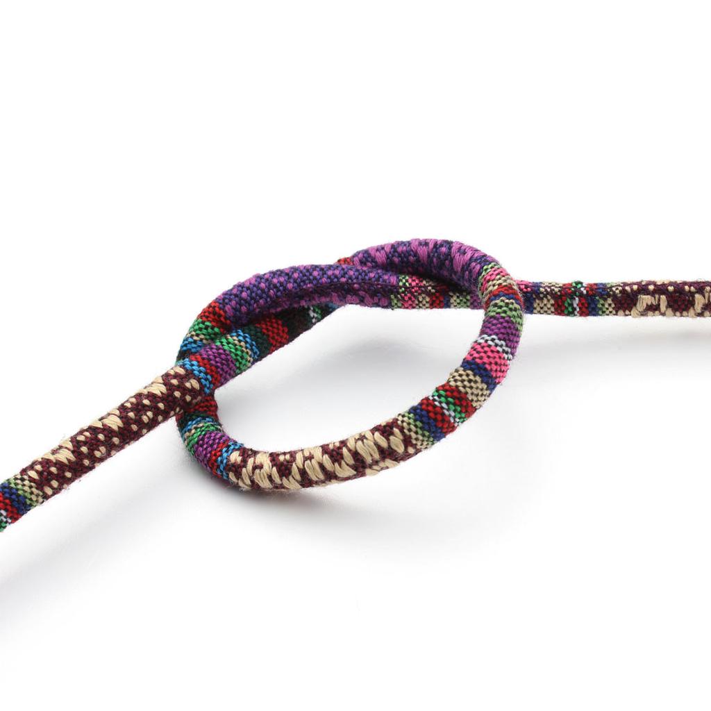 6mm Round Cotton Cords Handmade Colorful Ethnic Style Jewelry Rope For Ornament Making DIY Crafts Bracelet Necklace Accessories