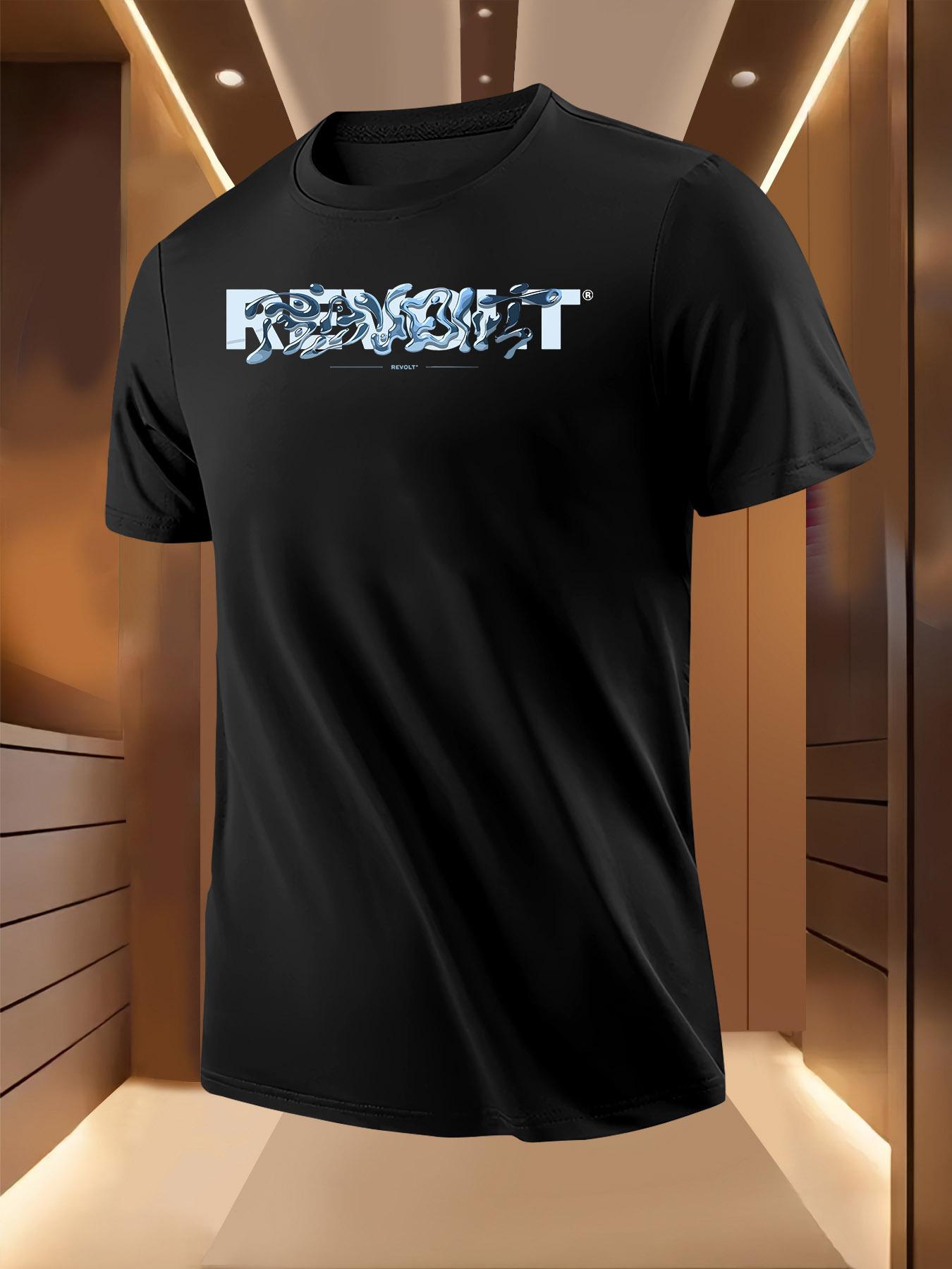 Summer Tshirt with Bold REVOLT Print - Breathable XXL