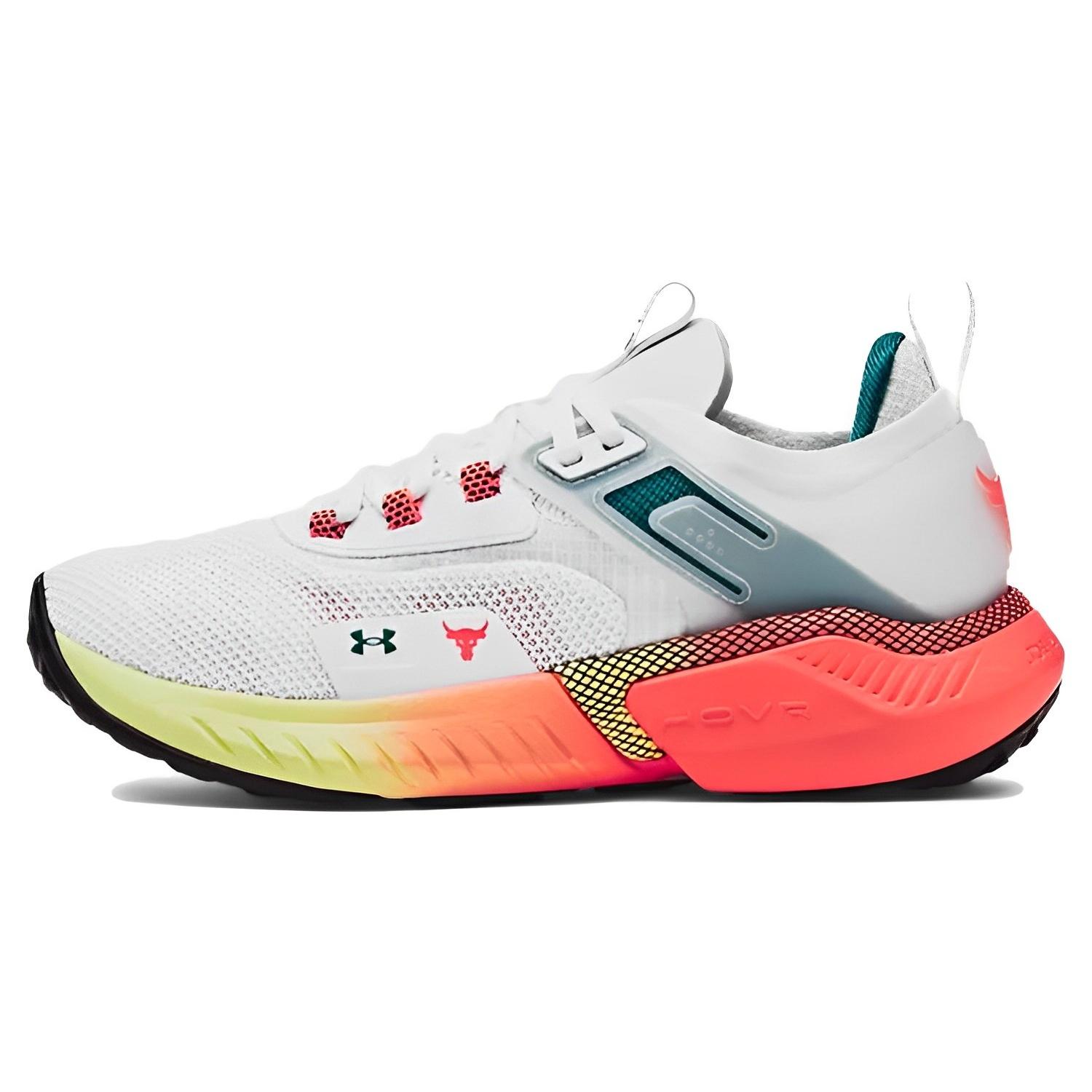 (WMNS) Under Armour Project Rock 5  White After Burn  Women s 3025436-102 EU 38