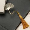 Gingko Biloba Leaf Bookmark with Pompom and Gift Box