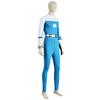 Fantastischen Vier: Blaues Flammenmuster Superheldenkostüm, Cosplay-Jumpsuit für neuen Filmcharakter, Halloween-Bodysuit für Erwachsene, Fabrikquelle