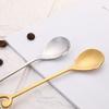 Stainless Steel Spoon Coffee Spoon Shape Music Theme Tea Mixing Spoon Small Ice Cream Dessert Spoon