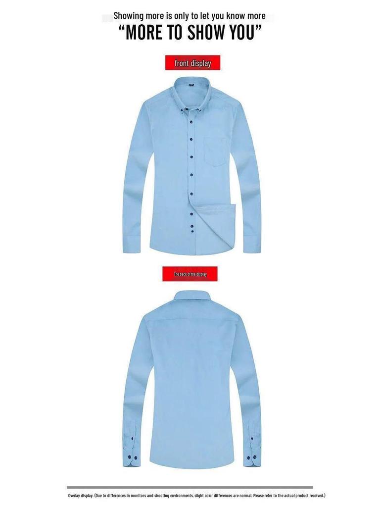 Men's Long-Sleeve Corduroy Shirt - 100% Cotton, Casual Fit, Plus Size, Ideal for Autumn & Winter