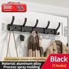 No Drill Holes One Row Hangers Kitchen Towels Clothes Hats Toilet Towel Rack Storage Wall Mounted Door Back Rod Hook