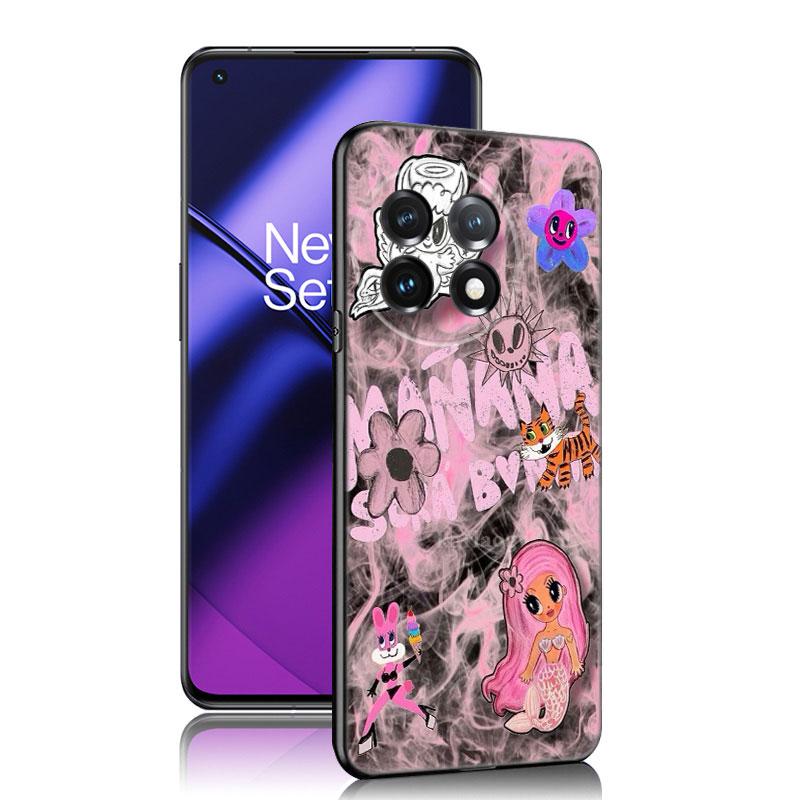 Karolg Manana Sera Bonito Black Phone Case For OnePlus 9R 10R 11R 12R ACE 2 Pro 2V 3V Nord CE 2 3 Lite 4 N10 N20 N30 SE 5G