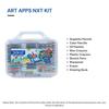 Doms Art Apps Nxt Kit With Plastic Carry Case School Art Stationery Kit for Kids Drawing Colouring & Gifting Set